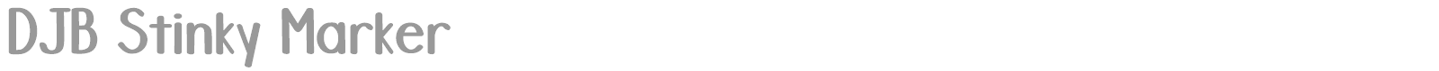 DJB Stinky Marker font preview
